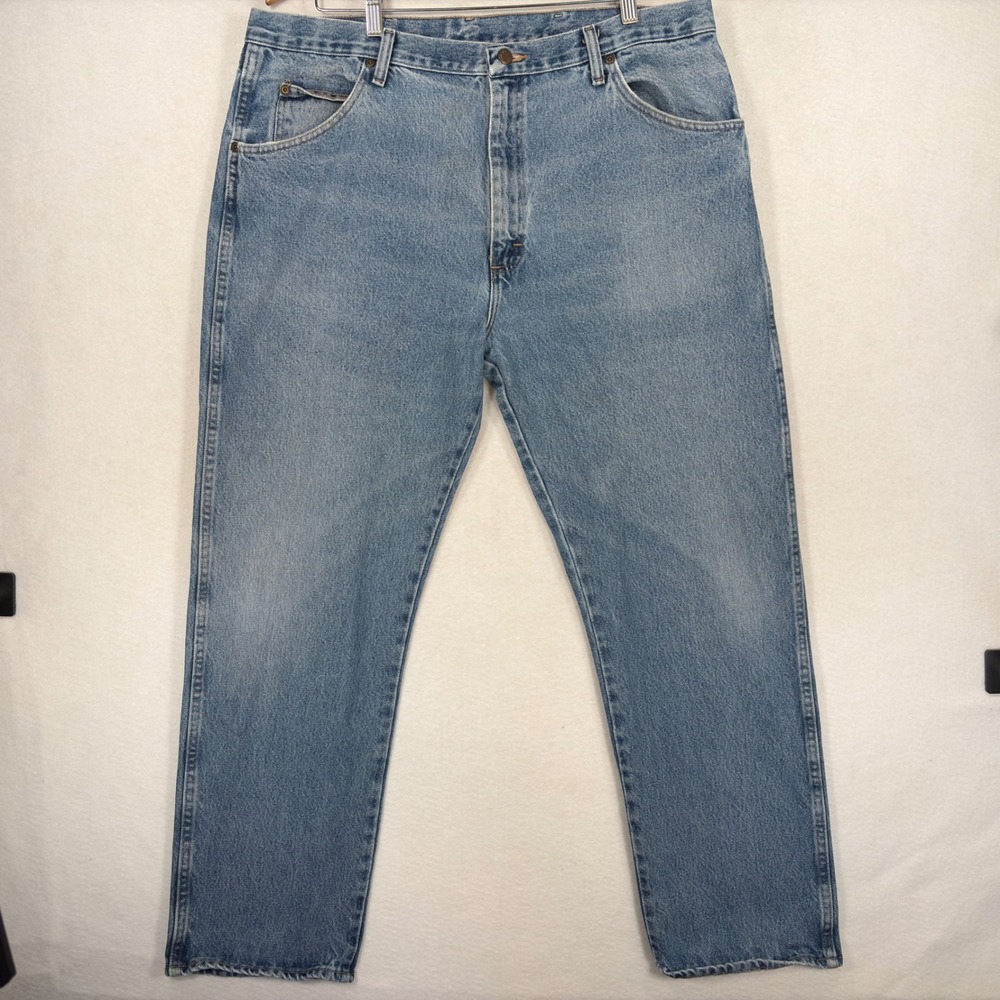 Wrangler Regular Fit Jeans Mens 39x30 Light Wash Denim Vintage 90s 965T1DS